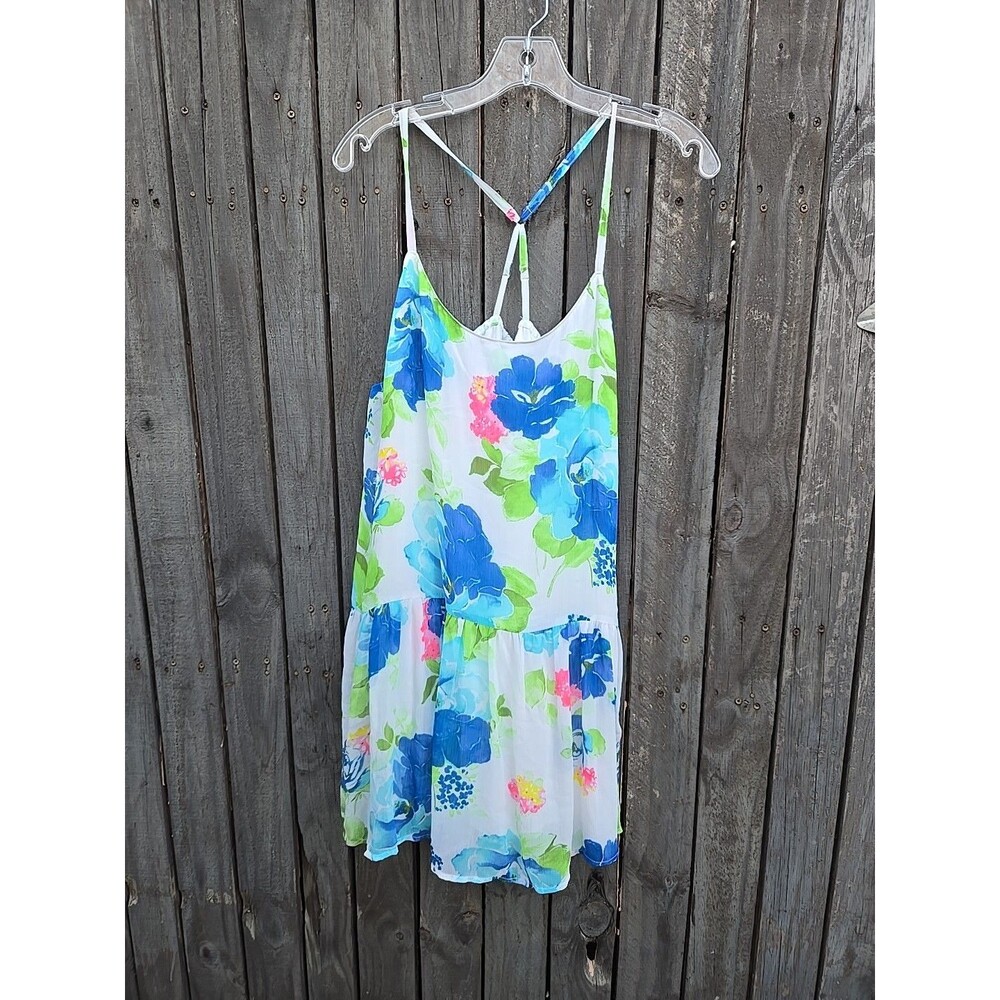 Abercrombie & Fitch  NWT  Mini Dress  Floral Halter Cross-back Spring SIZE L